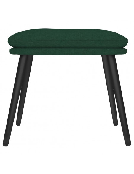 Poggiapiedi Verde Scuro 45x29,5x35 cm in Tessuto