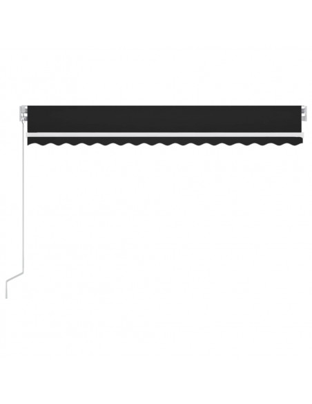 Tenda da Sole Retrattile Manuale con LED 450x300 cm Antracite