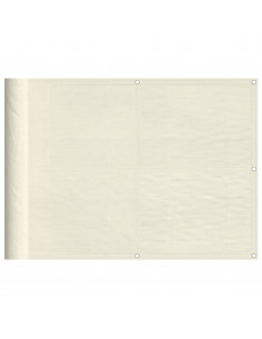 Paravento da Balcone Crema 75x700 cm 100% Poliestere Oxford