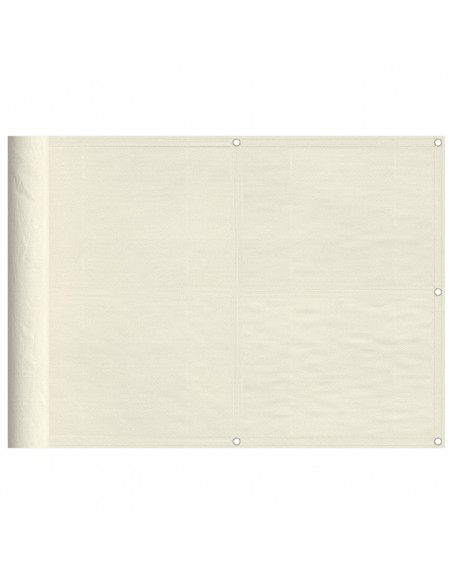 Paravento da Balcone Crema 75x700 cm 100% Poliestere Oxford