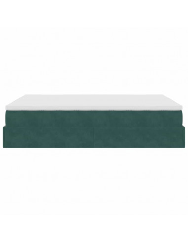 Struttura Letto Pouf con Materasso 140x190 cm in Velluto