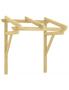 Pensilina per Porta 100x100x80 cm Pino Massello Impregnato