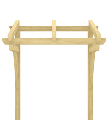 Pensilina per Porta 100x100x80 cm Pino Massello Impregnato