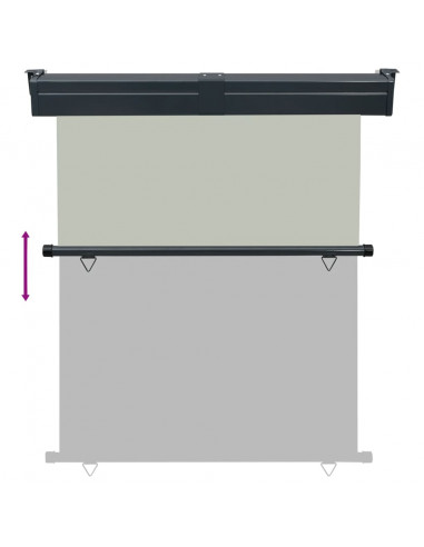 Tenda Laterale per Terrazzo 140x250 cm Grigia