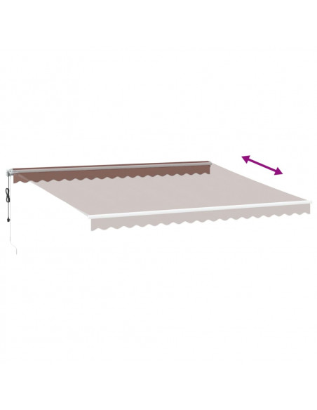 Tenda da Sole Retrattile Automatica Marrone 450x350 cm