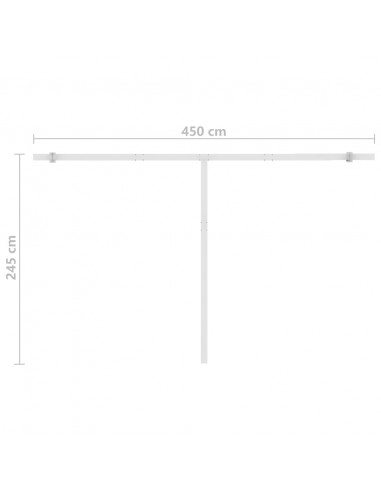 Tenda Retrattile Automatica con Palo 450x300 cm Arancio Marrone