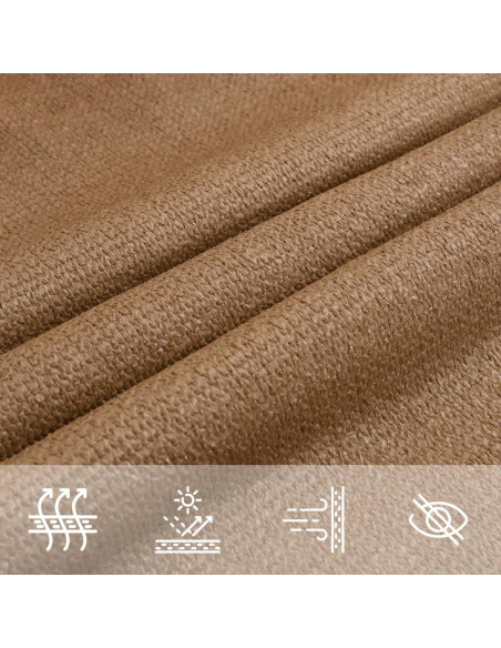 Vela Parasole 160 g/m² Grigio Talpa 5x7x7 m in HDPE