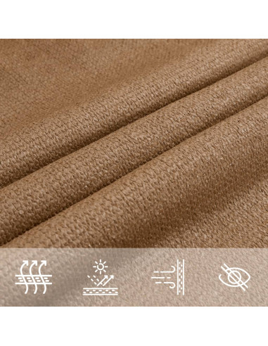 Vela Parasole 160 g/m² Grigio Talpa 6x6x6 m in HDPE