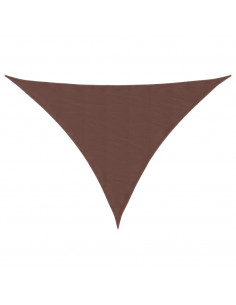 Parasole a Vela Oxford Triangolare 5x5x6 m Marrone 2