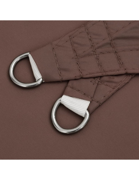 Parasole a Vela Oxford Triangolare 5x5x6 m Marrone