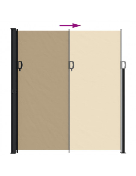 Tenda da Sole Laterale Retrattile Beige 220x500 cm