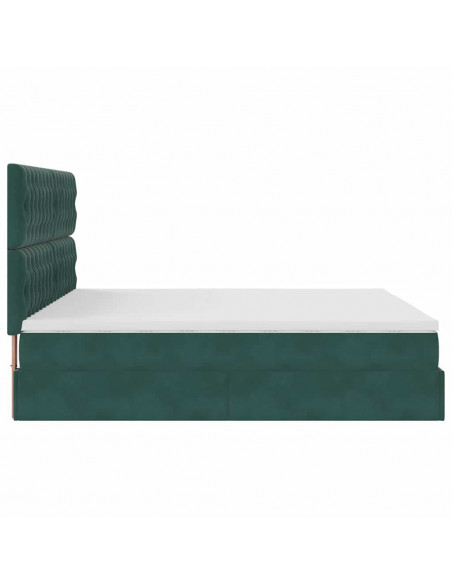 Struttura Letto Pouf con Materassi 200x200 cm Velluto