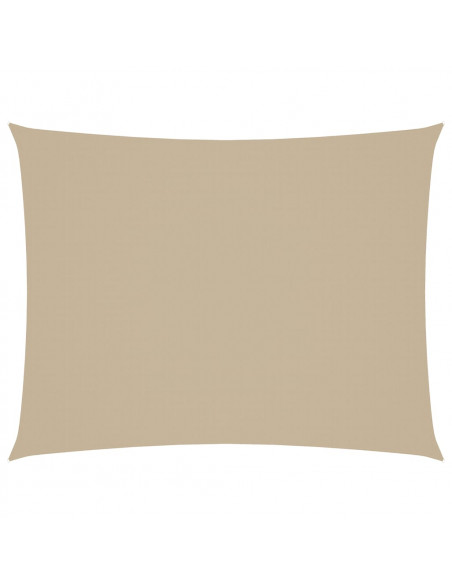 Parasole a Vela Oxford Rettangolare 6x8 m Beige