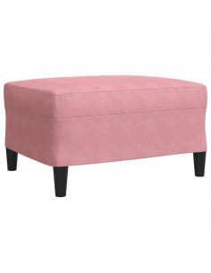 Set di Divani 4 pz con Cuscini e Rinforzi rosa in Velluto