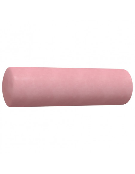 Set di Divani 4 pz con Cuscini e Rinforzi rosa in Velluto