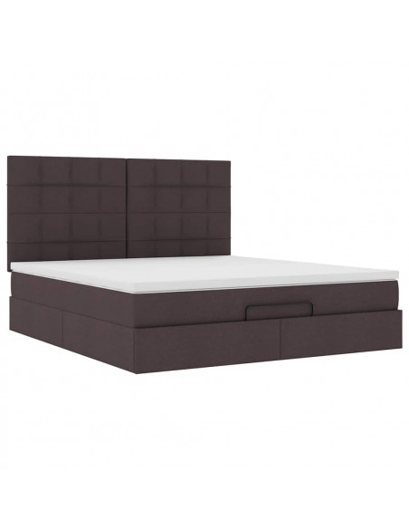 Struttura Letto Pouf con Materasso 160x200 cm in Tessuto