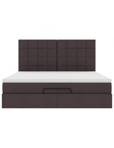 Struttura Letto Pouf con Materasso 160x200 cm in Tessuto