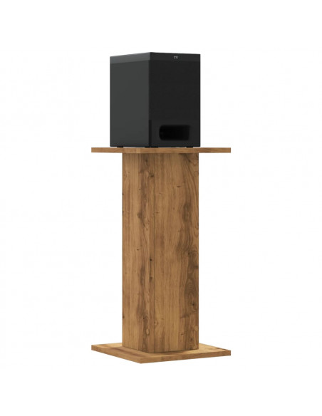 Supporti Altoparlanti 2 pz Rovere 30x30x60 cm in Multistrato