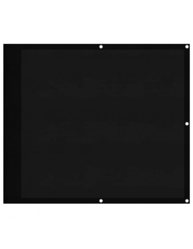 Paravento da Balcone Nero 90x1000 cm 100% Poliestere Oxford