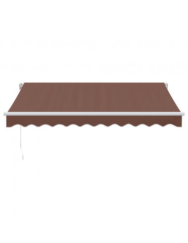 Tenda Retrattile Manuale con LED 300x250cm Marrone