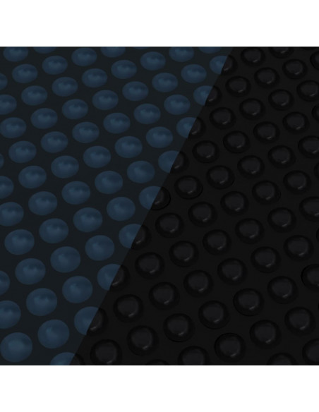 Pellicola Galleggiante Solare PE Piscina 1000x500 cm Nero e Blu
