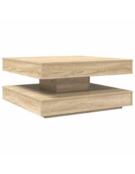 Tavolino da Caffè Girevole a 360 Gradi Sonoma 70x70x34,5 cm