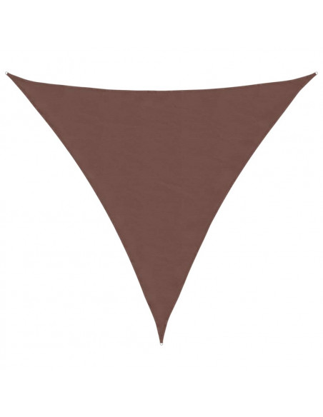 Parasole a Vela in Tessuto Oxford Triangolare 6x6x6m Marrone