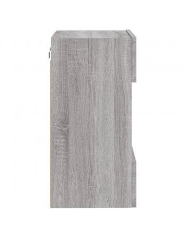 Mobili TV a Parete con Luci LED 2pz Grigio Sonoma 40x30x60,5 cm