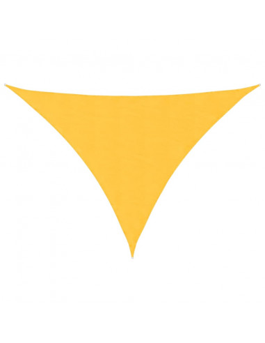 Parasole a Vela Oxford Triangolare 5x7x7 m Giallo