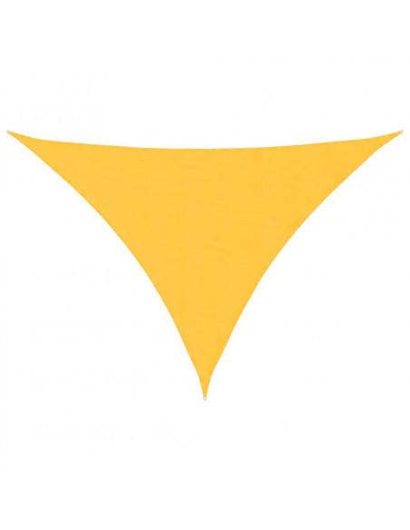 Parasole a Vela Oxford Triangolare 5x7x7 m Giallo