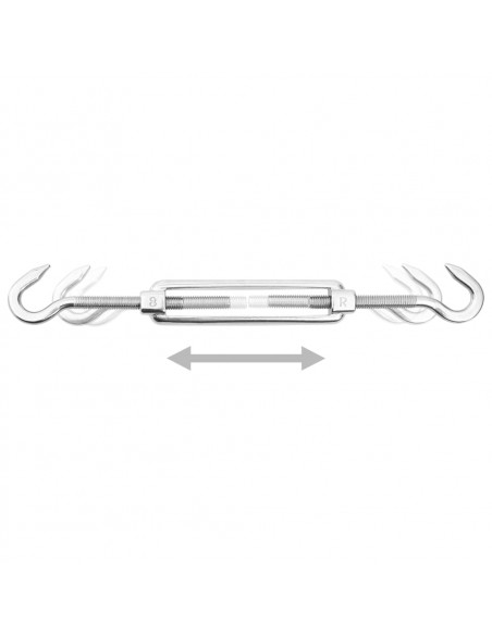 Set Accessori per Vela Parasole 9 pz in Acciaio Inossidabile