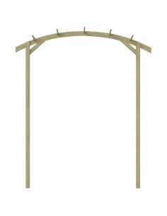 Pergola da Giardino Legno di Pino Impregnato 180x210x40 cm 2