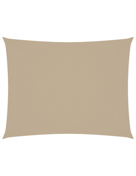 Parasole a Vela Oxford Rettangolare 6x7 m Beige