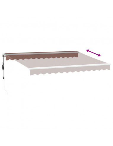 Tenda da Sole Retrattile Automatica Marrone 350x250 cm