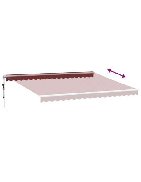 Tenda da Sole Retrattile Automatica Bordò 450x350 cm