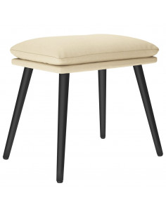 Poggiapiedi Crema 45x29,5x35 cm in Tessuto 2