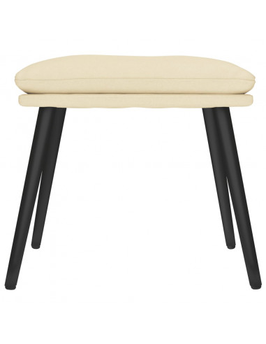 Poggiapiedi Crema 45x29,5x35 cm in Tessuto