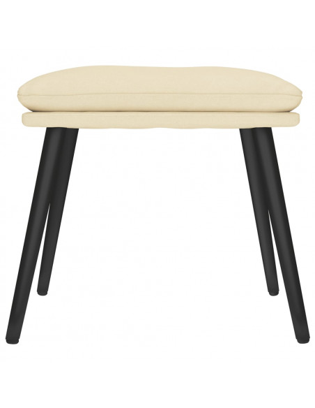 Poggiapiedi Crema 45x29,5x35 cm in Tessuto