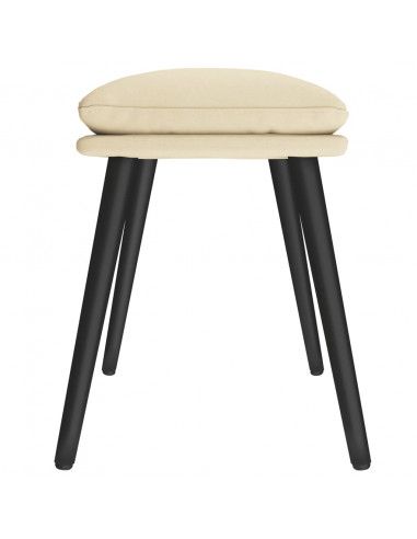 Poggiapiedi Crema 45x29,5x35 cm in Tessuto