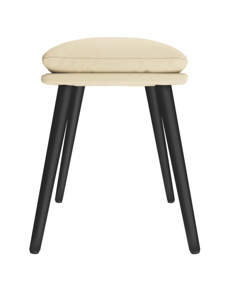 Poggiapiedi Crema 45x29,5x35 cm in Tessuto
