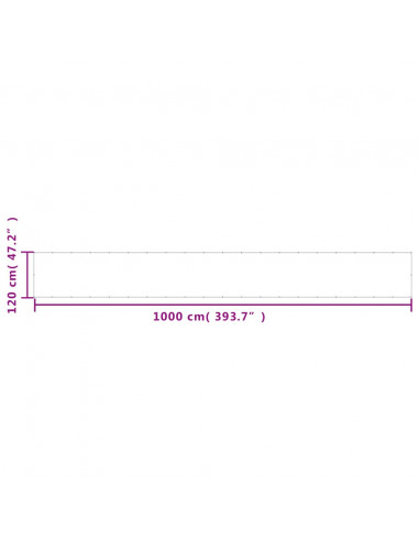 Paravento da Balcone Tortora 120x1000 cm 100% Poliestere Oxford