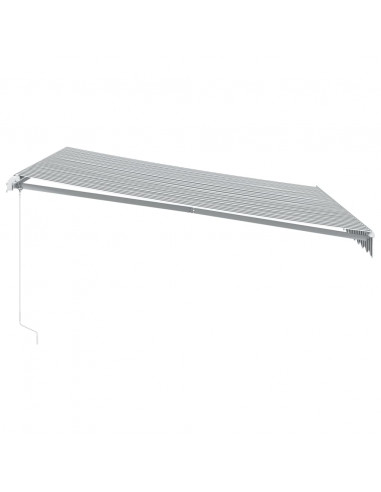 Tenda Retrattile Manuale con LED Antracite e Bianco 400x350 cm
