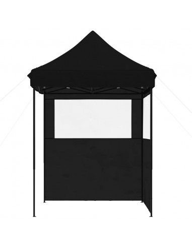 Tendone per Feste Pieghevole Pop-Up con 2 Pareti Nero