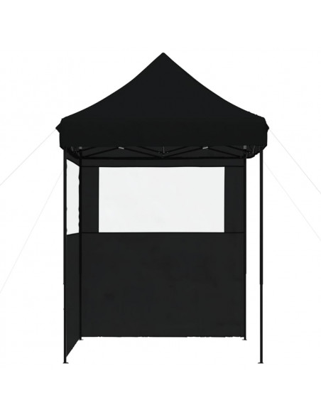 Tendone per Feste Pieghevole Pop-Up con 2 Pareti Nero