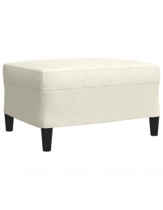 Set di Divani 4 pz con Cuscini Crema in Velluto