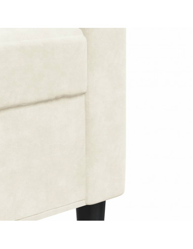 Set di Divani 4 pz con Cuscini Crema in Velluto