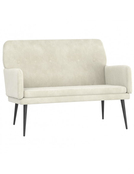 Panca Crema 108x79x79 cm in Velluto