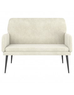 Panca Crema 108x79x79 cm in Velluto 2