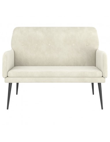 Panca Crema 108x79x79 cm in Velluto