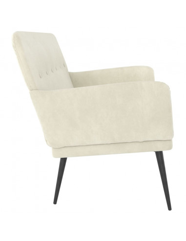 Panca Crema 108x79x79 cm in Velluto